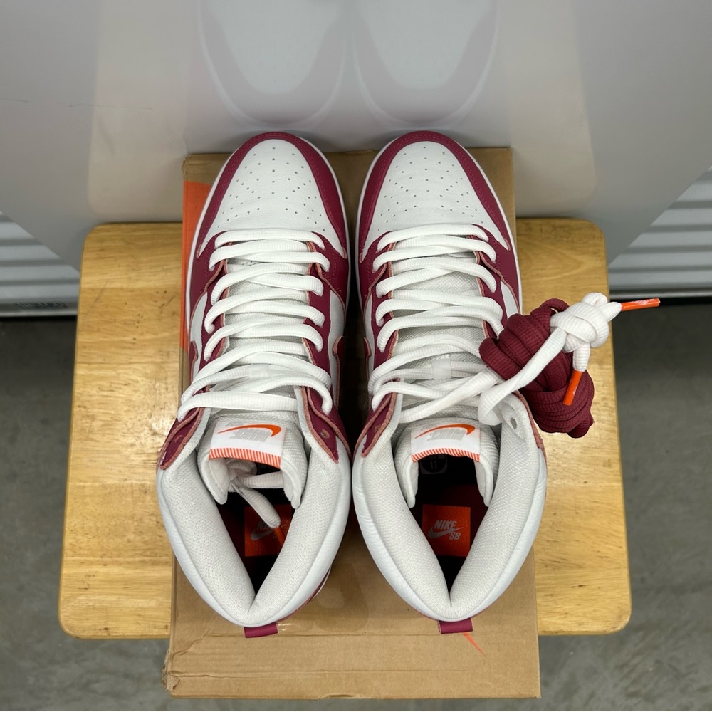 Nike SB Dunk High Pro ISO Orange Label Sweet Beet Sz 13 DQ4485-600 Mens New - Picture 4 of 10